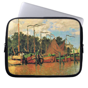 Claude Monet, Boats at Zaandam, Laptop Sleeve