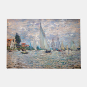 Claude Monet - Boats Regatta at Argenteuil Doormat