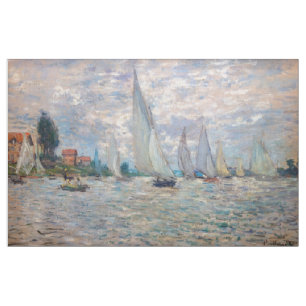 Claude Monet - Boats Regatta at Argenteuil Fabric