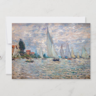 Claude Monet - Boats Regatta at Argenteuil Invitation