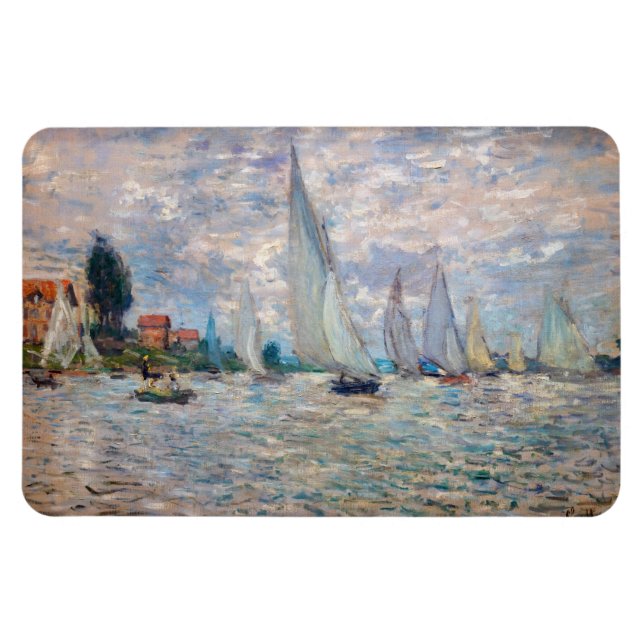 Claude Monet - Boats Regatta at Argenteuil Magnet (Horizontal)