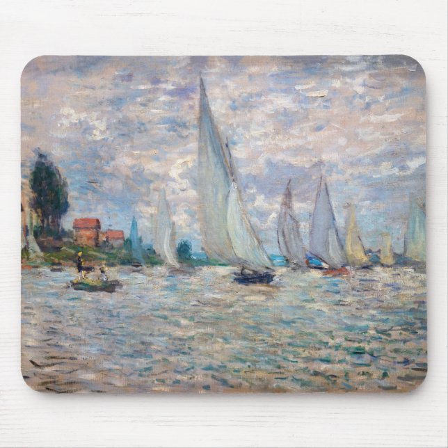 Claude Monet - Boats Regatta at Argenteuil Mouse Mat (Front)