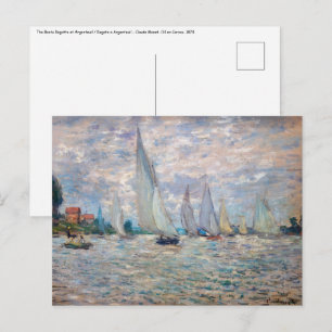 Claude Monet - Boats Regatta at Argenteuil Postcard