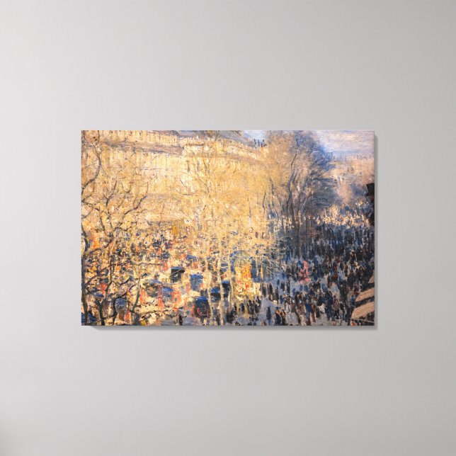 Claude Monet - Boulevard des Capucines in Paris Canvas Print (Front)