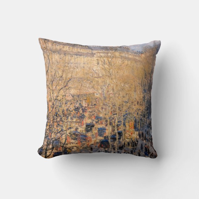 Claude Monet - Boulevard des Capucines in Paris Cushion (Front)