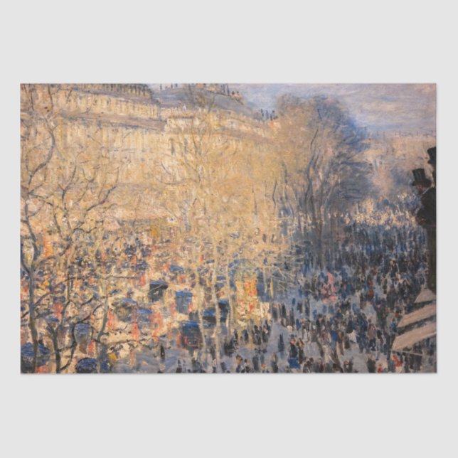 Claude Monet - Boulevard des Capucines in Paris Tissue Paper (Front)