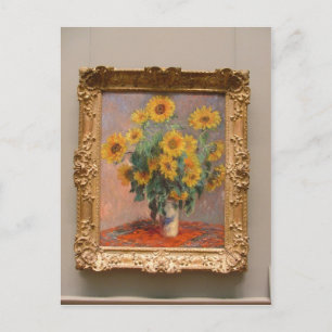 Claude Monet Bouquet of Sunflowers 1908 Technique Postcard