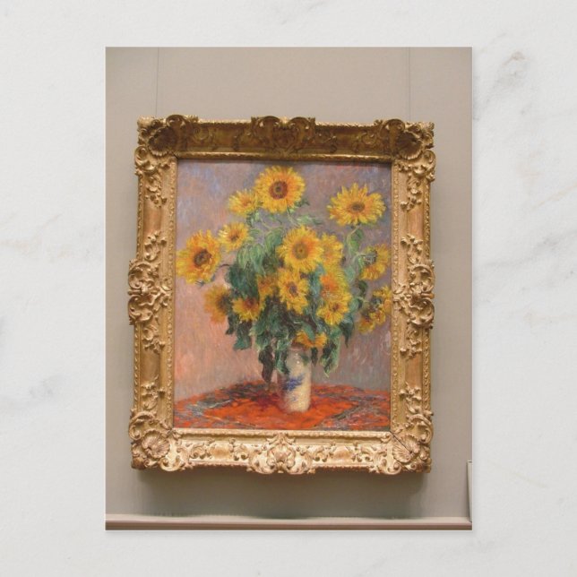 Claude Monet Bouquet of Sunflowers 1908 Technique  Postcard (Front)