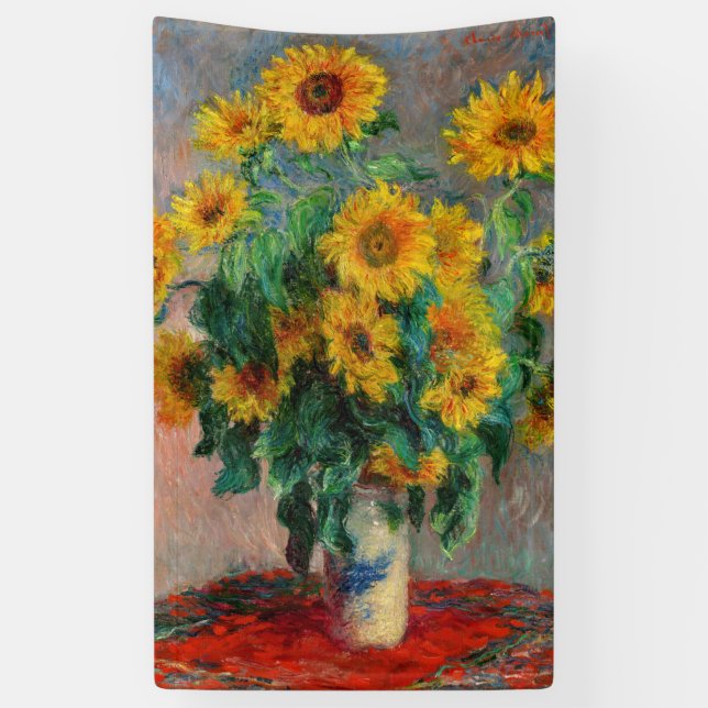 Claude Monet - Bouquet of Sunflowers Banner (Vertical)