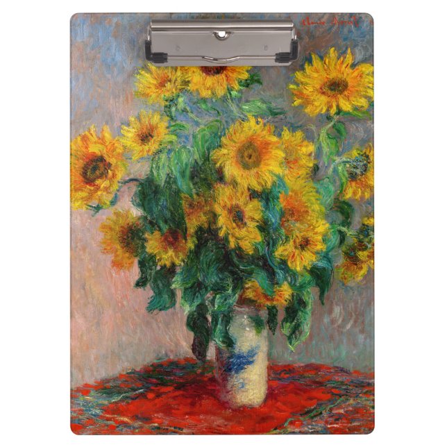 Claude Monet - Bouquet of Sunflowers Clipboard (Front)