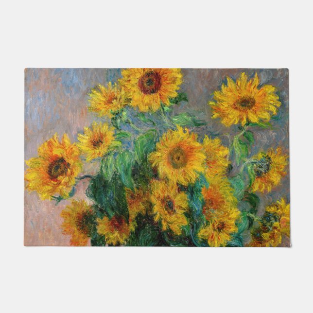 Claude Monet - Bouquet of Sunflowers Doormat (Front)