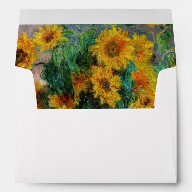Claude Monet - Bouquet of Sunflowers Envelope (Back (Bottom))