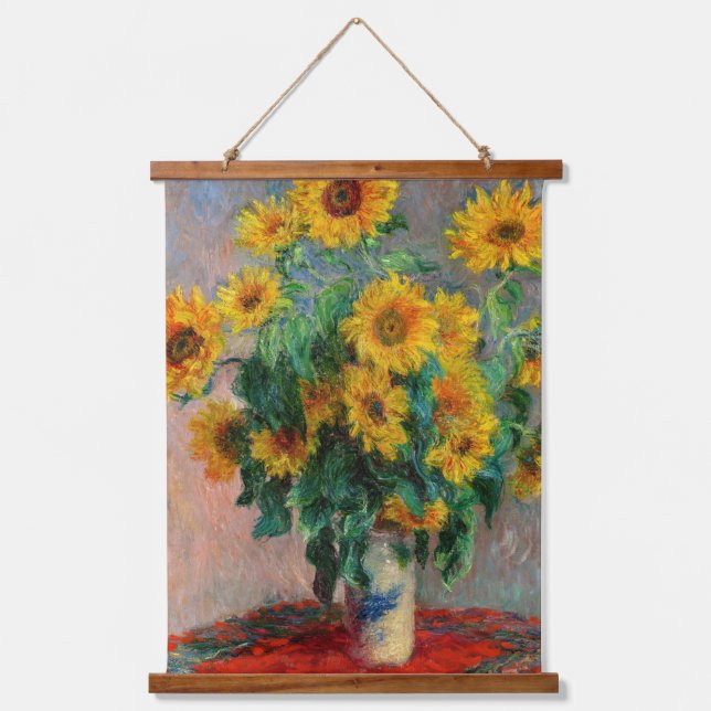 Claude Monet - Bouquet of Sunflowers Hanging Tapestry (Front)