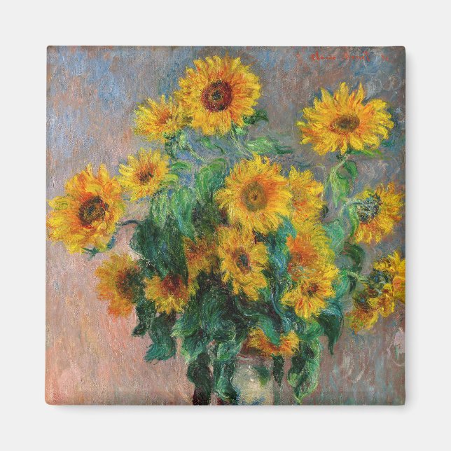 Claude Monet - Bouquet of Sunflowers Magnet (Front)