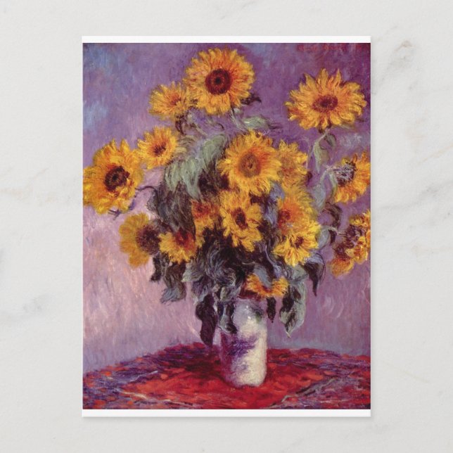 Claude Monet Bouquet of Sunflowers Postcard (Front)