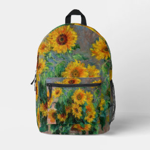Claude Monet - Bouquet of Sunflowers Printed Backpack