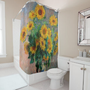 Claude Monet - Bouquet of Sunflowers Shower Curtain