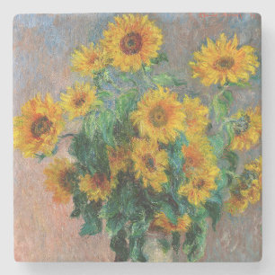 Claude Monet - Bouquet of Sunflowers Stone Coaster