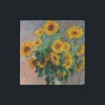 Claude Monet - Bouquet of Sunflowers Stone Magnet<br><div class="desc">Bouquet of Sunflowers / Bouquet de tournesols - Claude Monet,  Oil on Canvas,  1881</div>