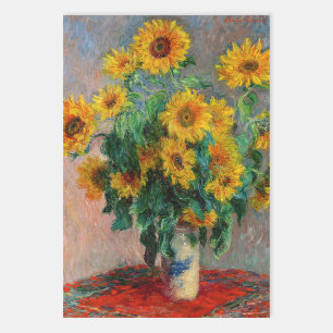 Claude Monet - Bouquet of Sunflowers Wrapping Paper Sheet