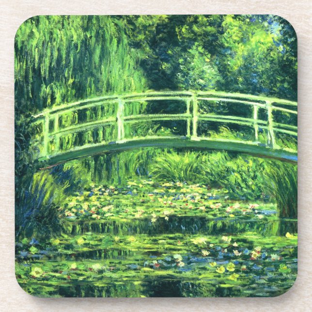 Claude Monet: Bridge Over a Pond of Water Lilies Coaster (Front)
