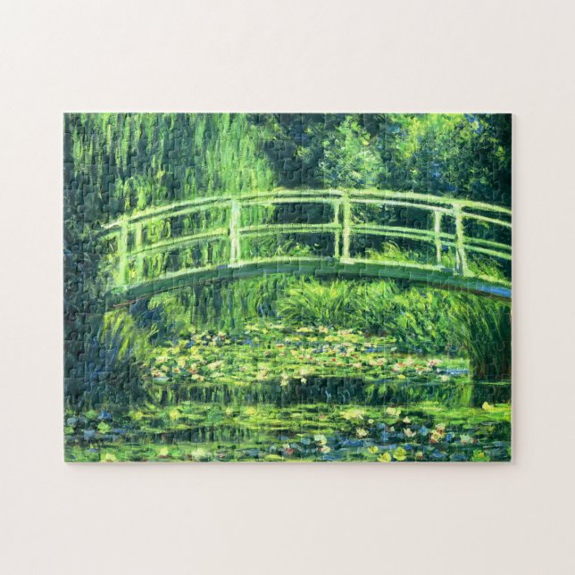 Claude Monet: Bridge Over a Pond of Water Lilies Jigsaw Puzzle (Horizontal)