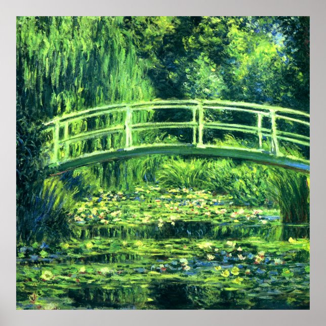 Claude Monet: Bridge Over a Pond of Water Lilies Poster (Front)
