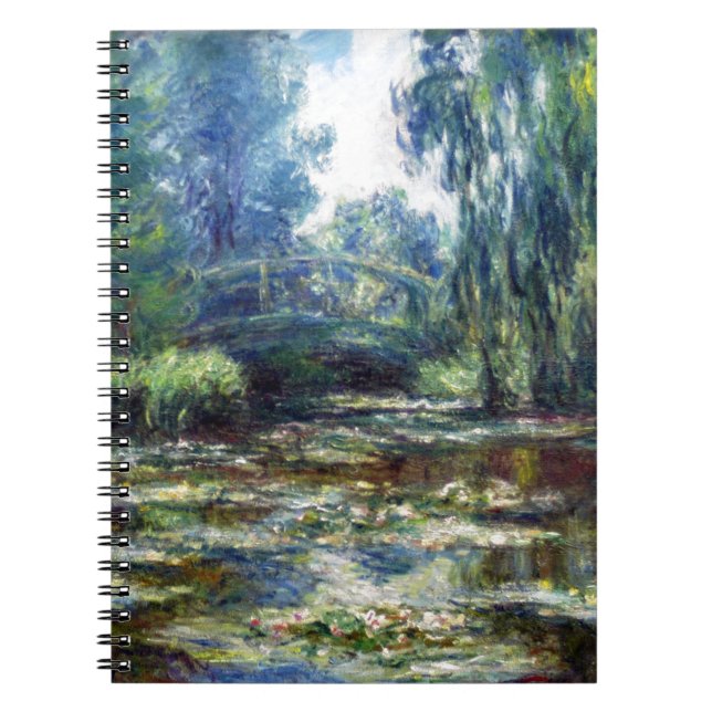 Claude Monet Bridge Over Water Lily Pond Notebook (Front)