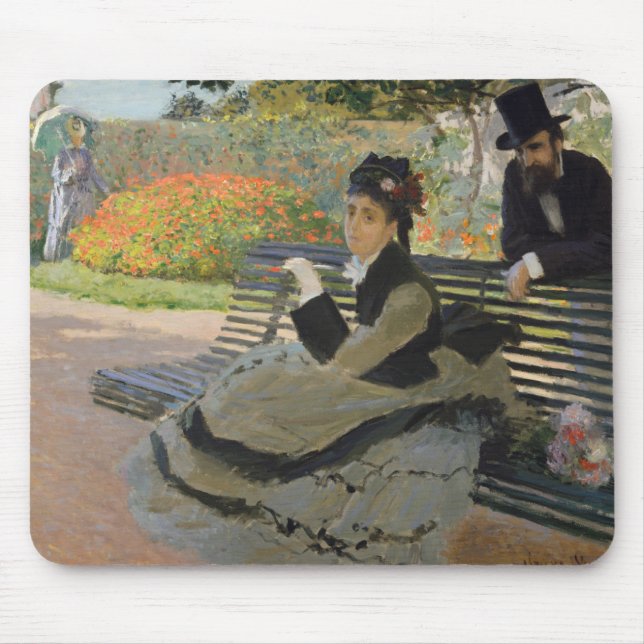 Claude Monet - Camille Monet on a Bench Mouse Mat (Front)