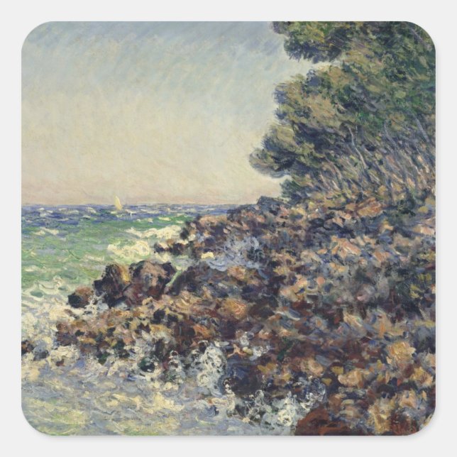 Claude Monet | Cap Martin, 1884 Square Sticker (Front)