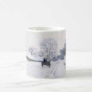 Claude Monet - Cart on the Snowy Road at Honfleur Coffee Mug