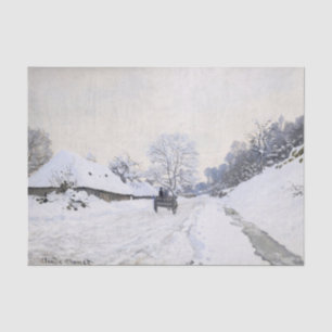 Claude Monet - Cart on the Snowy Road at Honfleur Tissue Paper