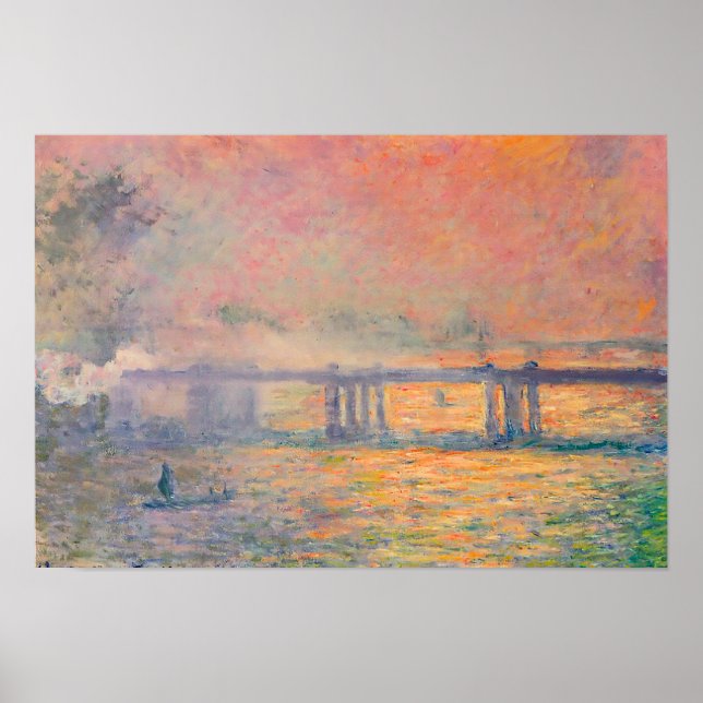 Claude Monet Charing Cross Bridge Poster (Front)