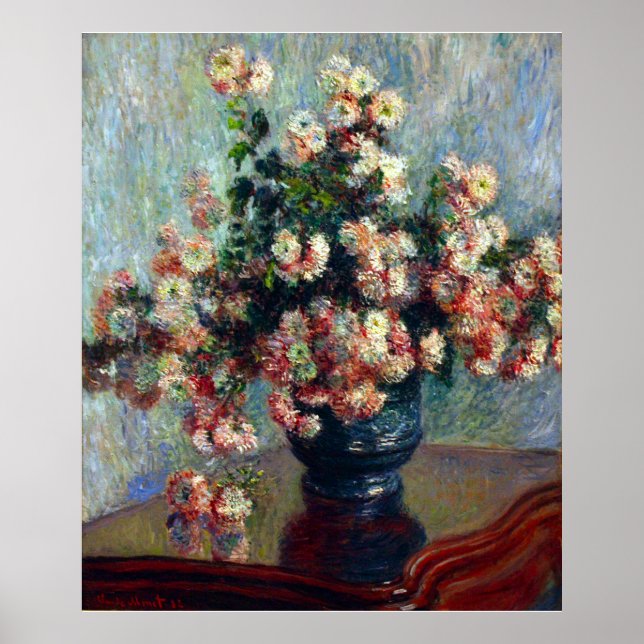Claude Monet_Chrysanthemum Flowers - Poster (Front)