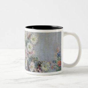 Claude Monet   Chrysanthemums, 1878 Two-Tone Coffee Mug