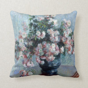 Claude Monet Chrysanthemums Cushion