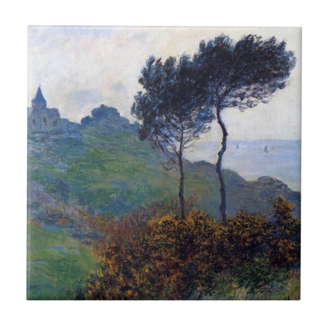 Claude Monet Church at Varengeville Tile (Front)
