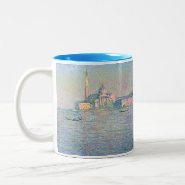 Claude Monet - Church of San Giorgio Maggiore Two-Tone Coffee Mug (Left)