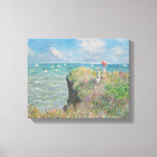 Claude Monet - Cliff Walk at Pourville Canvas Print