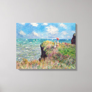 Claude Monet Cliff Walk at Pourville Canvas Print