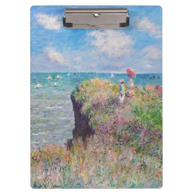 Claude Monet - Cliff Walk at Pourville Clipboard (Front)