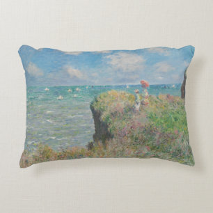 Claude Monet - Cliff Walk at Pourville Decorative Cushion