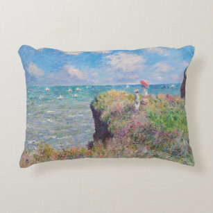 Claude Monet - Cliff Walk at Pourville Decorative Cushion