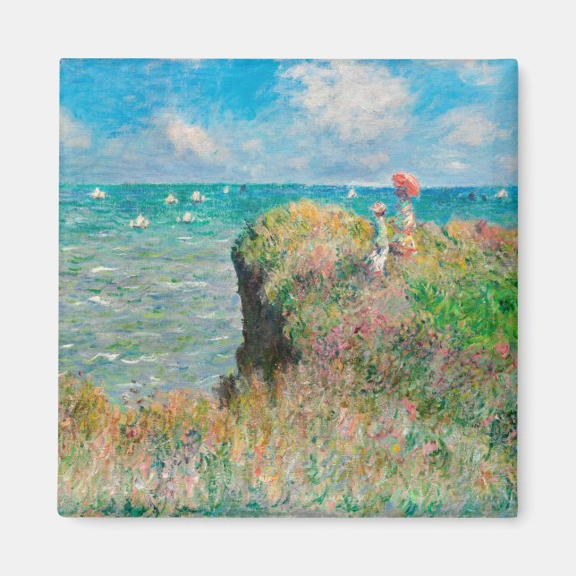 Claude Monet-Cliff Walk at Pourville Magnet (Front)