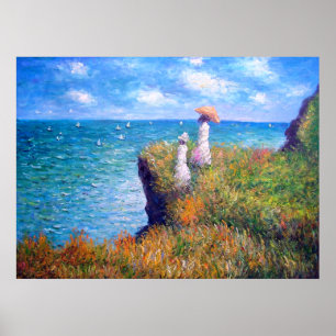 Claude Monet: Cliff Walk at Pourville Poster