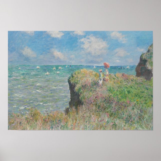 Claude Monet - Cliff Walk at Pourville Poster (Front)