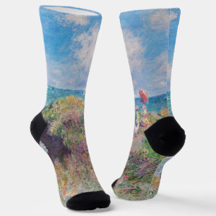 Claude Monet - Cliff Walk at Pourville Socks