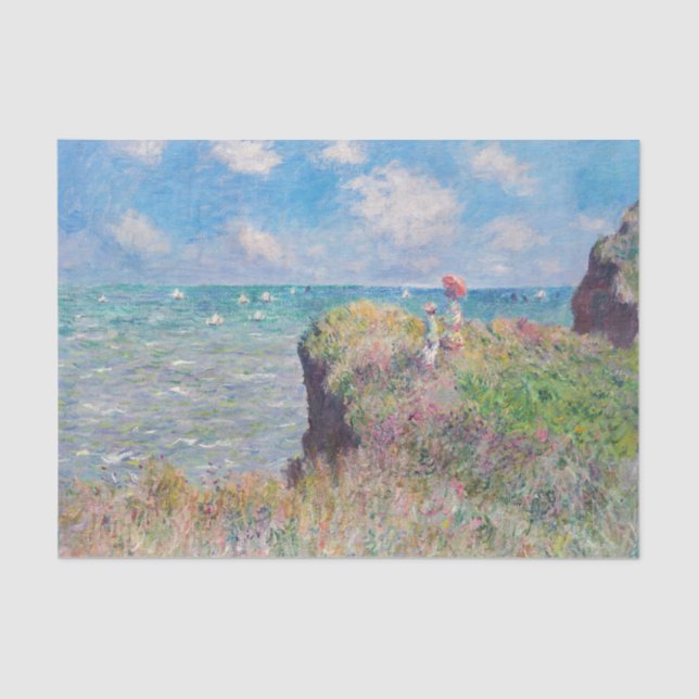 Claude Monet - Cliff Walk at Pourville Tissue Paper (Front)