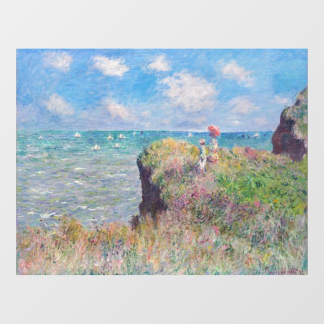 Claude Monet - Cliff Walk at Pourville Window Cling (Sheet)
