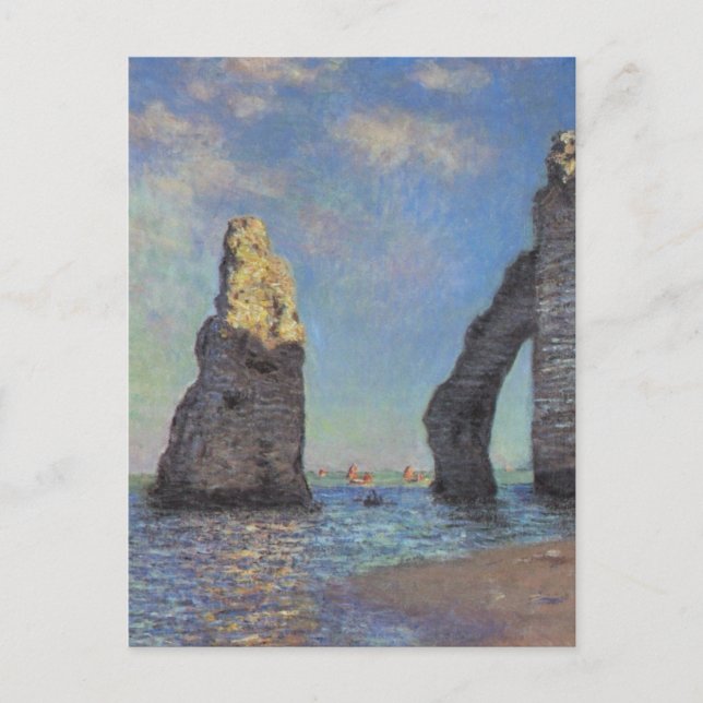 Claude Monet Cliffs at Etretat Impressionist Paint Postcard (Front)